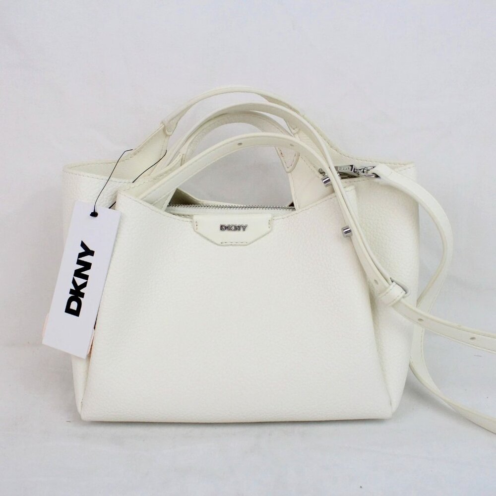 DKNY Willa White Mini Satchel Small Handbag Shoulder Bag Purse Crossbody
